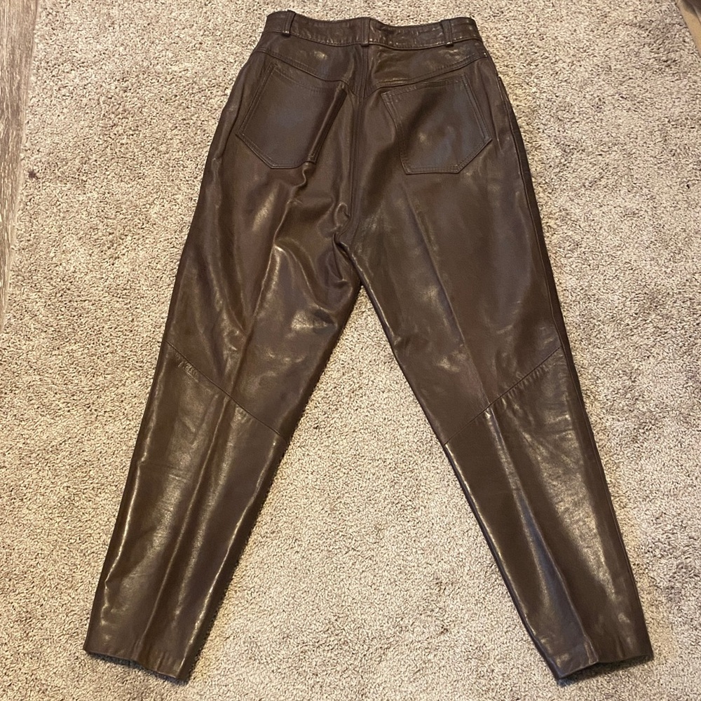 Vintage Leather Lanna pants size 10 Brown - Picture 7 of 16
